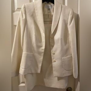 White two piece skirt set